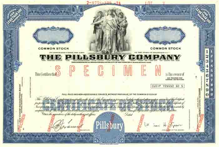 Pillsbury Co. - Stock Certificate